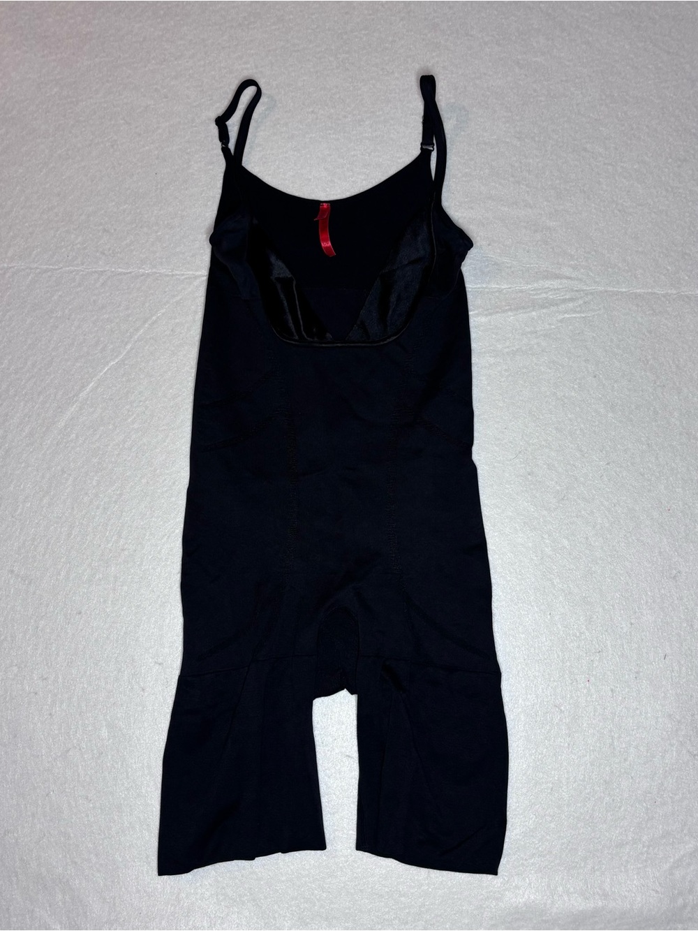 Spand Black Shapewear Bodysuit with Adjustable Straps Woman’s Size Large